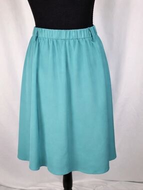 Xhilaration Teal Midi Skirt NWT Women XL Elastic Waist Flowy A-Line Skirt